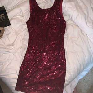Red sparkly dress